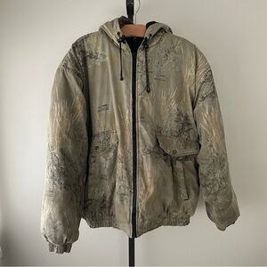 Vintage Prairie Ghost Camo Hunting Bomber Jacket Camouflage Men’s Size XXL